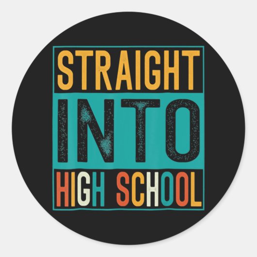 Sticker Rond Straight Into (Devant)