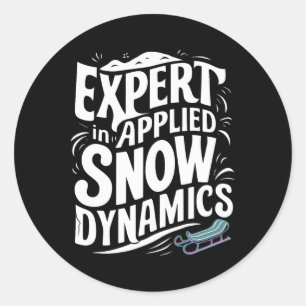 Sticker Rond Straîne à neige - Loi sur les sports d'hiver