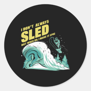 Sticker Rond Straîne à neige - Loi sur les sports d'hiver
