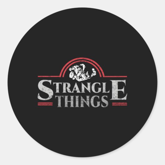 Sticker Rond Strangle Thèmes Mixed martial art Bjj brésilien Ji (Devant)