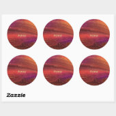 Sticker Rond Strate terrestre molle rouge et orange (Feuille)