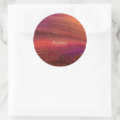 Sticker Rond Strate terrestre molle rouge et orange (Sac)