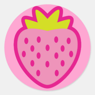 STICKER ROND STRAWBERRY