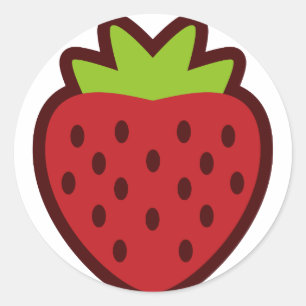 STICKER ROND STRAWBERRY
