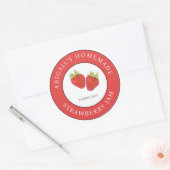 Sticker Rond Strawberry Jam Label  (Enveloppe)