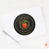 Sticker Rond Strawberry Morning – Gentle Artisan Label (Enveloppe)