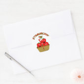 Sticker Rond Strawberry Time ! (Enveloppe)