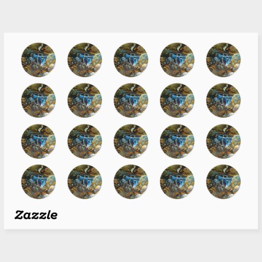 STICKER ROND STREAM WATERFALL (Feuille)