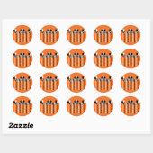 Sticker Rond Streamers de la fête d'Halloween (Feuille)