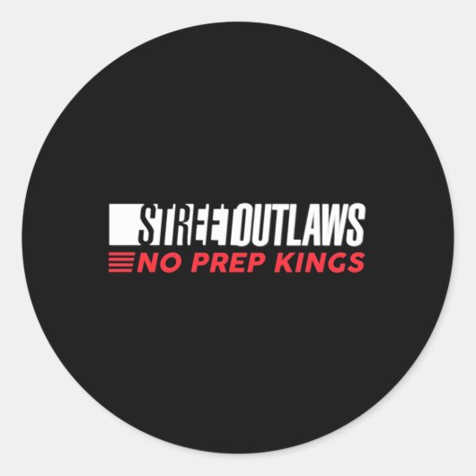 Sticker Rond Street Outlaws No Prep Kings (Devant)
