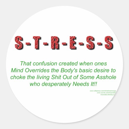 Sticker Rond Stress (Devant)