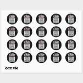 Sticker Rond Strike And Smile Co Tee Funny Bowling Excuses (Feuille)