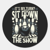 Sticker Rond Strike Pin Bowling (Devant)