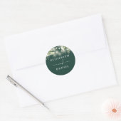 Sticker Rond String éclaire Floral Emerald Wedding Favor (Enveloppe)