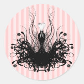 Sticker Rond Stripes Mode Diva Balayage (Devant)