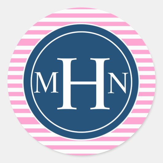 Sticker Rond Stripes & Monogrammes| Monogram Shop (Devant)