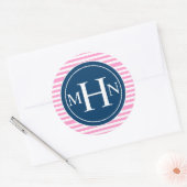 Sticker Rond Stripes & Monogrammes| Monogram Shop (Enveloppe)