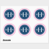 Sticker Rond Stripes & Monogrammes| Monogram Shop (Feuille)