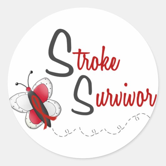 Sticker Rond Stroke Survivor BUTTERFLY SERIE 2 (Devant)