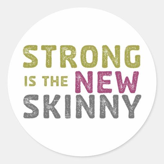 Sticker Rond Stronge is the New Skinny - Sketch (Devant)