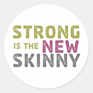 Sticker Rond Stronge is the New Skinny - Sketch