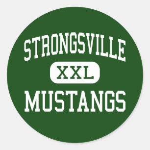 Sticker Rond Strongsville - mustangs - haut - Strongsville Ohio