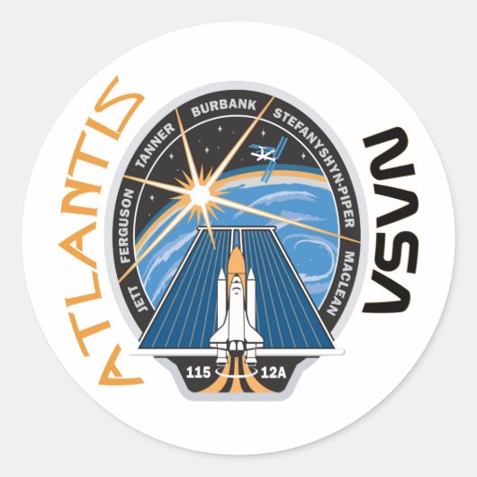 Sticker Rond STS 115 Atlantique (Devant)