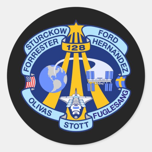 STICKER ROND STS-128 (Devant)