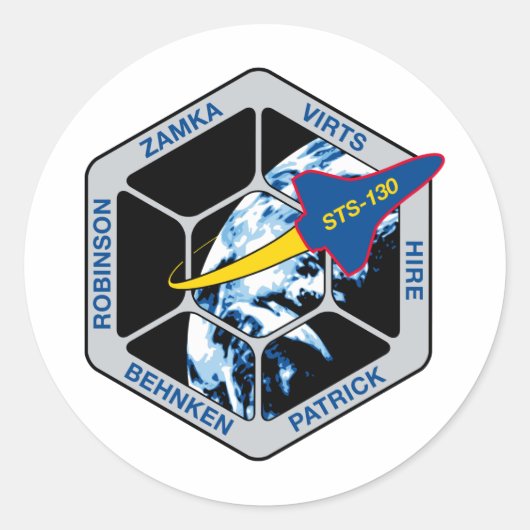Sticker Rond STS 130 Endeavor (Devant)