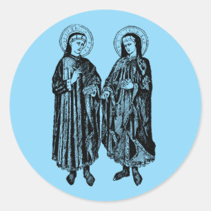 Sticker Rond Sts. Côme et Damien Saints patrons de la santé