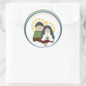 Sticker Rond Sts. Francisco et Jacinta Marto (Sac)
