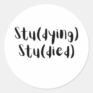 Sticker Rond Stu(Mourant) Stu(Mort) Création Étudiante Drôle