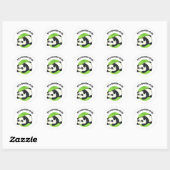 Sticker Rond Stu-panda-ous Funny Panda Pun (Feuille)