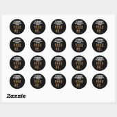 Sticker Rond Stubborn Goldendoodle Tricks Funny Dog Trainer Mam (Feuille)