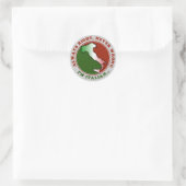 Sticker Rond Stubborn Italian Funny (Sac)