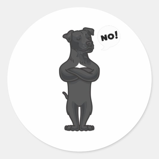Sticker Rond Stube Patterdale Terrier Dog drôle (Devant)