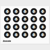 Sticker Rond Stud Muffin Funny Muffin Varwave Edm Cyber Glitch  (Feuille)