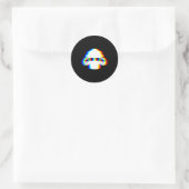 Sticker Rond Stud Muffin Funny Muffin Varwave Edm Cyber Glitch  (Sac)
