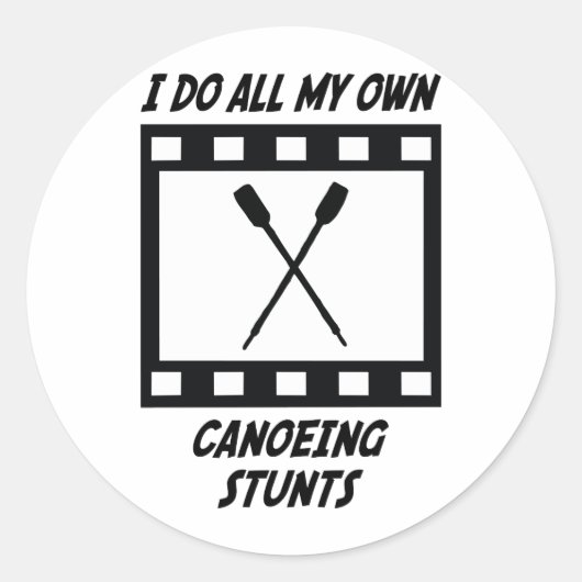 Sticker Rond Stunts de canoë (Devant)
