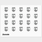 Sticker Rond Stunts de gymnastique (Feuille)