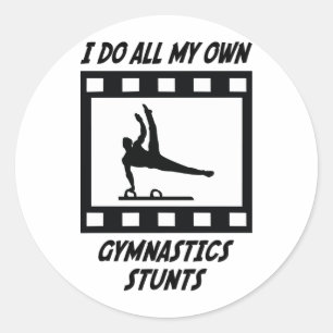 Sticker Rond Stunts de gymnastique