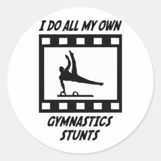 Sticker Rond Stunts de gymnastique