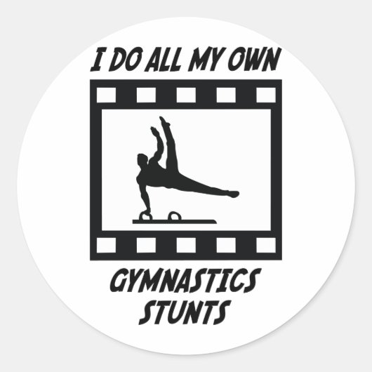 Sticker Rond Stunts de gymnastique (Devant)