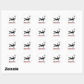 Sticker Rond Stupid Gravity - Cascadeur Drôle Fou du Volant (Feuille)