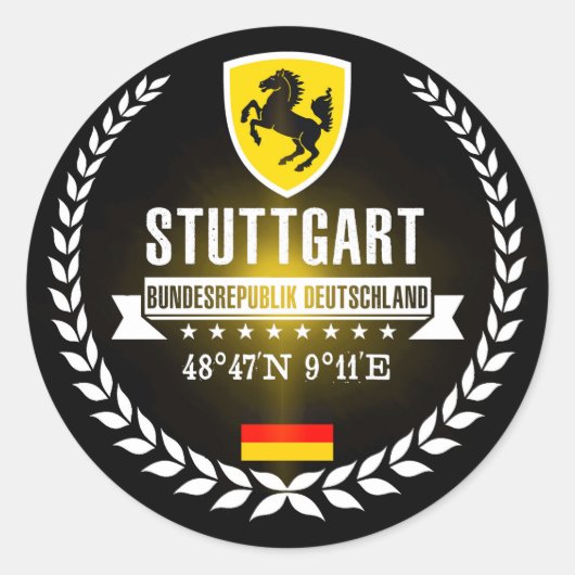 Sticker Rond Stuttgart (Devant)