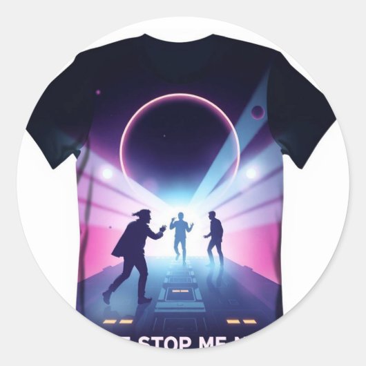 Sticker Rond Style Afrobeald typographie de tentacules (Devant)