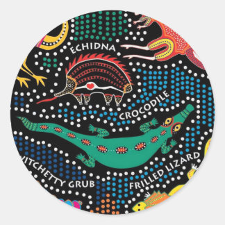 Sticker Rond Style autochtone
