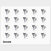 Sticker Rond Style Ballerina Goth (Feuille)