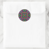 Sticker Rond Style Bohème Vitrail (Sac)