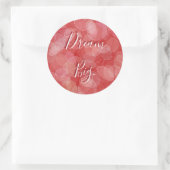 Sticker Rond Style Bokeh dégradé rouge texture. texte. (Sac)